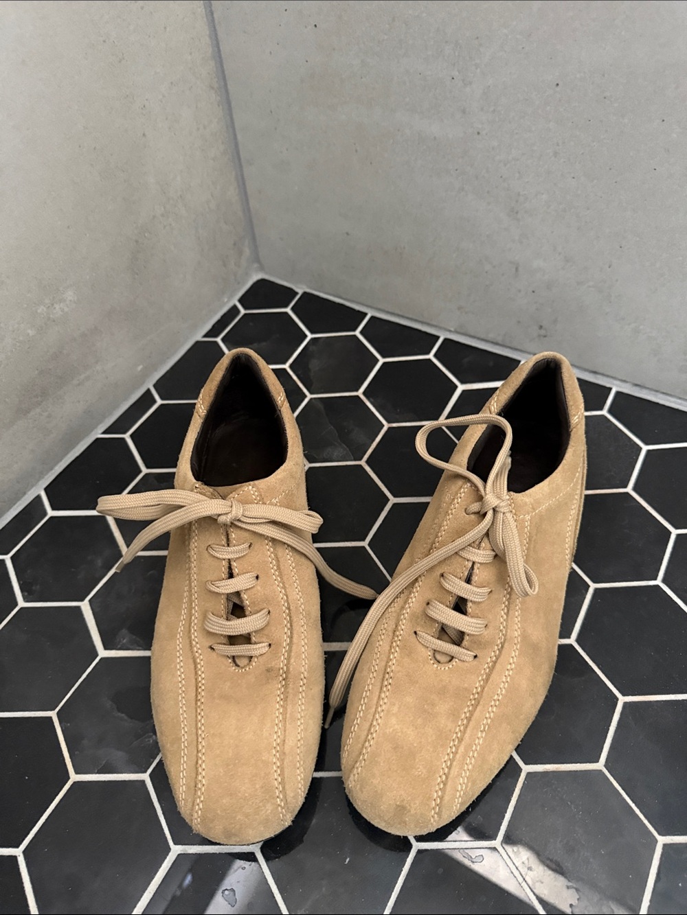 Women's Geox Respira Suede Lace Up Shoes Size 38 EU / 7.5 US
